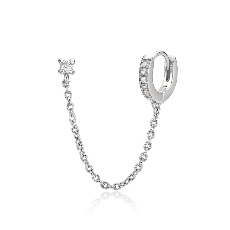 Chain Stud and Huggie Earring