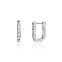 Rounded Square Hoop Earrings