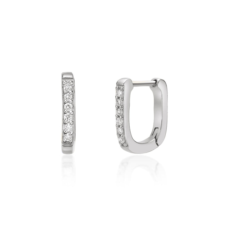 Rounded Square Hoop Earrings