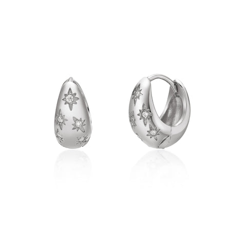 Star Hoop Earrings