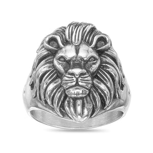Lion Head Ring in Stainless Steel