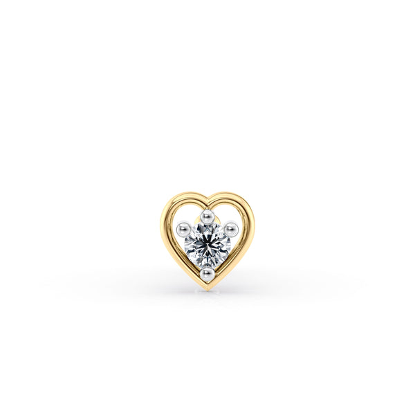 18 G (1.0 mm) Straight-Stud Nose Ring in 14K Yellow Gold