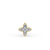 18 G (1.0 mm) Lab Grown Diamond Straight-Stud Nose Ring in 14K Yellow Gold