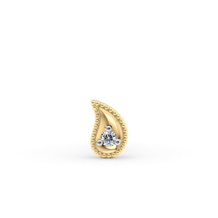 18 G (1.0 mm) Straight-Stud Nose Ring in 14K Yellow Gold