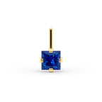 14K L-Shaped Colored CZ Nose Ring - 20G