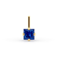 14K L-Shaped Colored CZ Nose Ring - 20G