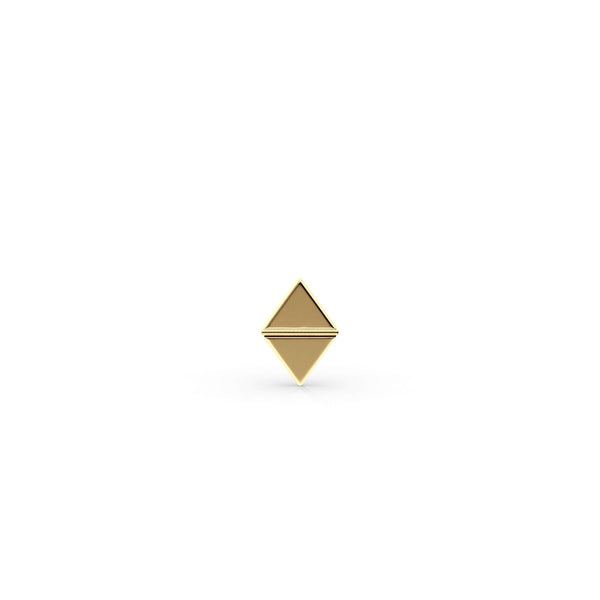Diamond Titanium and 14K Gold Labret - 16G