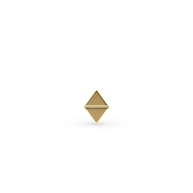 Diamond Titanium and 14K Gold Labret - 16G
