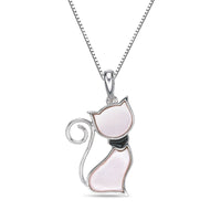 Mother of Pearl Cat Pendant