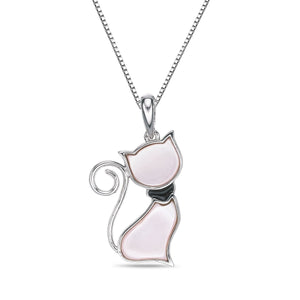 Mother of Pearl Cat Pendant