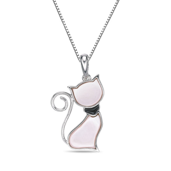 Mother of Pearl Cat Pendant
