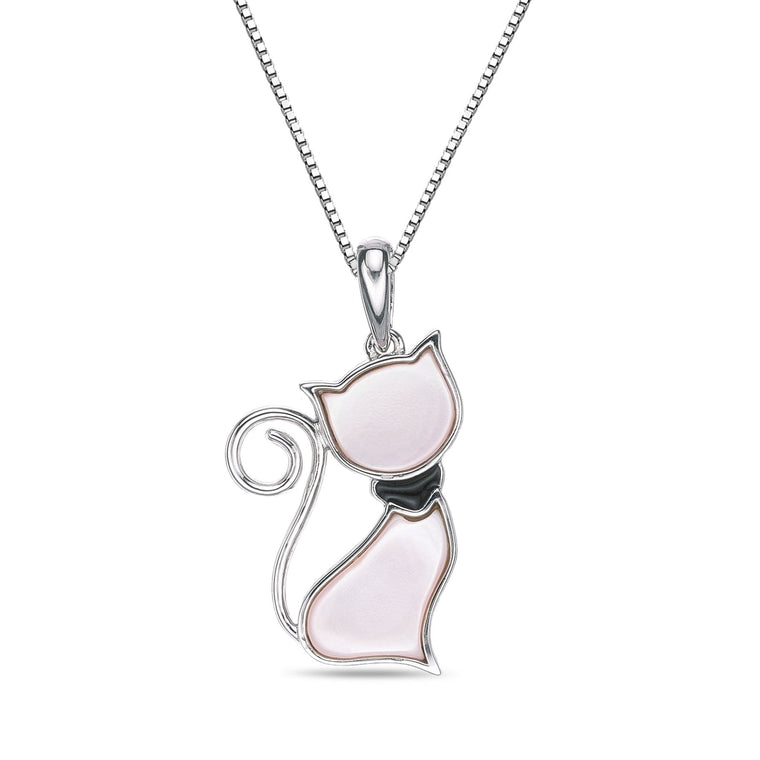 Mother of Pearl Cat Pendant