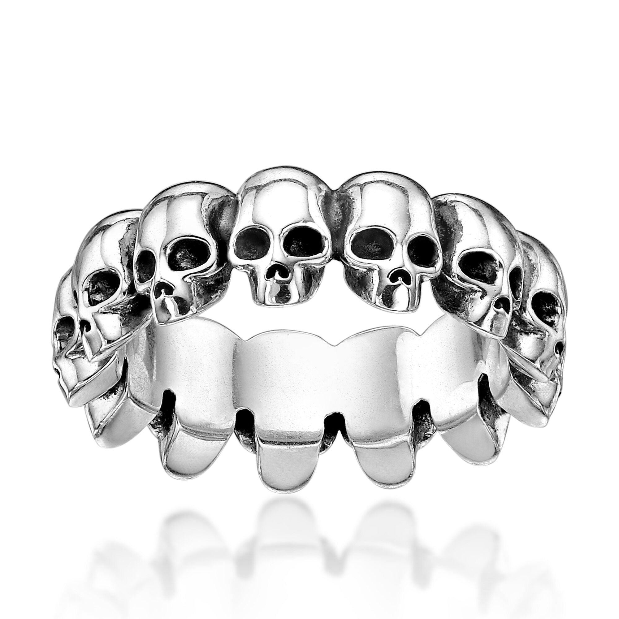 Men's Skull Ring in Sterling Silver