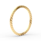 14K Ribbed Nose Hoop - 20G