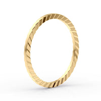 14K Ribbed Nose Hoop - 20G