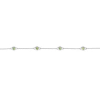 Birthstone Station Bracelet in Sterling Silver