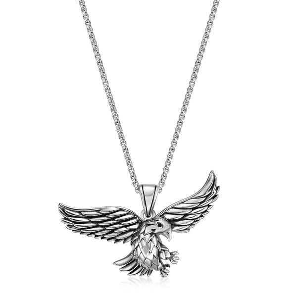 Eagle Wingspan Pendant in Stainless Steel