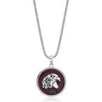 Round Eagle Pendant in Brown Obsidian and Serling Silver