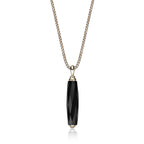 Men's Black Onyx Pendant in Yellow Gold Plated Sterling Silver