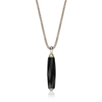 Men's Black Onyx Pendant in Yellow Gold Plated Sterling Silver