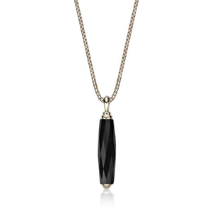 Men's Malachite Pendant in Yellow Gold Plated Sterling Silver
