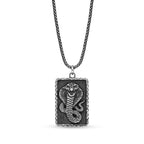 Men's Cobra Pendant in Sterling Silver