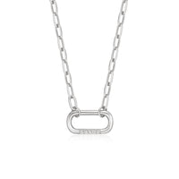 Lab Grown Diamoind Carabiner Paperclip Necklace