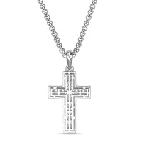 Beveled Edge Pendant in Sterling Silver