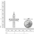 Men's Lab Grown Diamond Cross Pendant in Sterling Silver (1/2 ct. tw.)