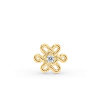 Titanium Eternity Knot Cartilage Piercing with 14K Gold - 18G