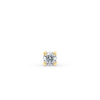 Titanium Cubic Zirconia Cartilage Piercing with 14K Gold - 18G