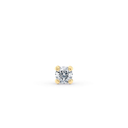 Titanium Cubic Zirconia Cartilage Piercing with 14K Gold - 18G