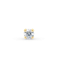 Titanium Cubic Zirconia Cartilage Piercing with 14K Gold - 18G