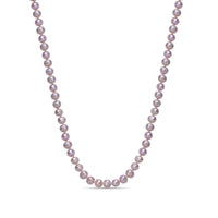 Pink Pearl Necklace with Sterling Silver, 16"