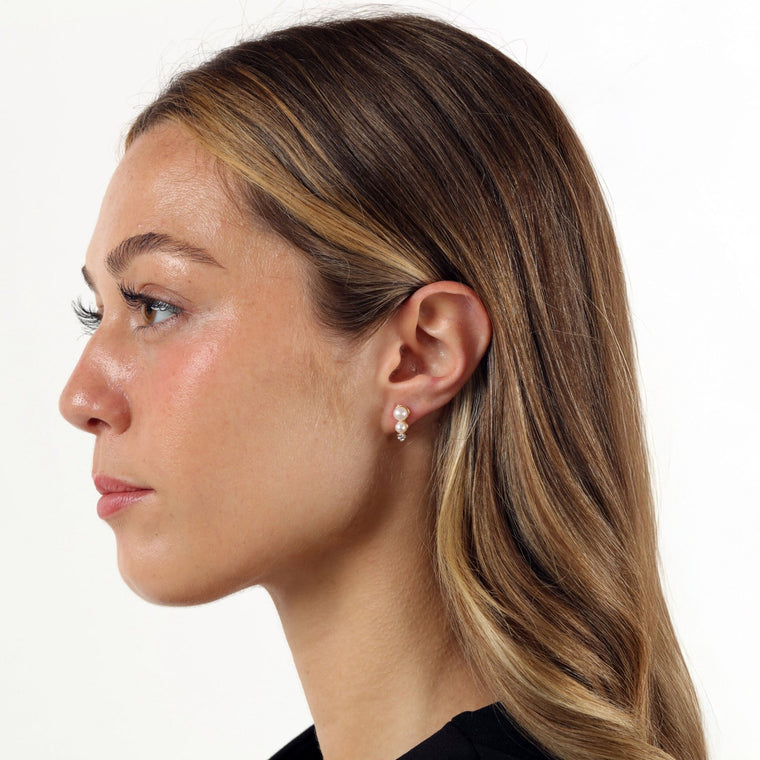 Pearl Drop Down Earrings