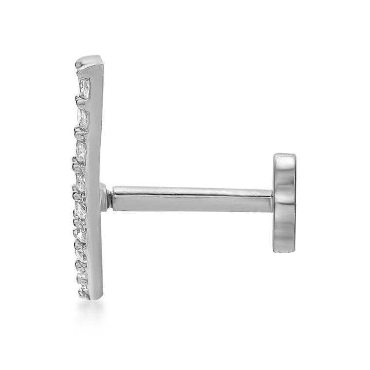 18 G (1.0 mm) Curved Cartilage Earring in 14K Gold
