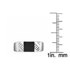 Men's Black Onyx Ring in Sterling Silver