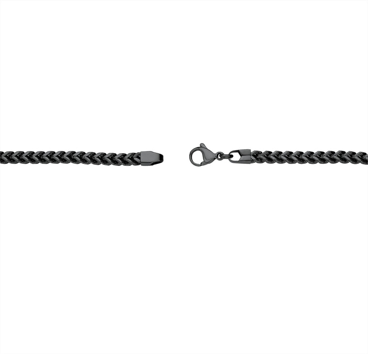 Thin Bracelet in Black Ion Plated Stainless Steel