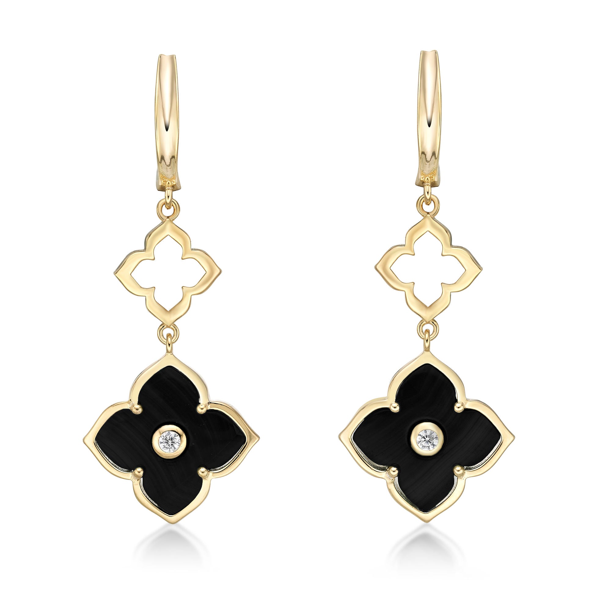 Flora Classic Double Flower Drop Earrings