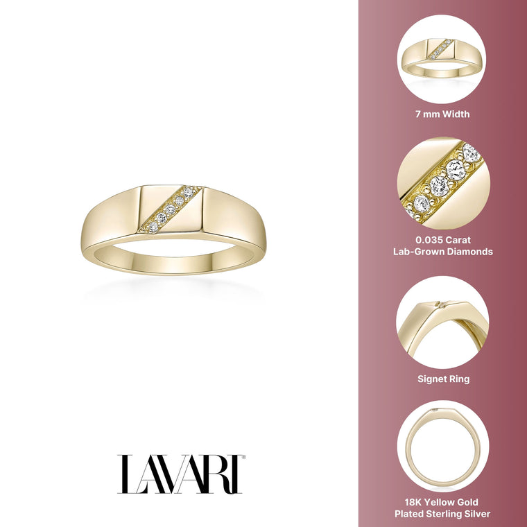 Slash Signet Ring