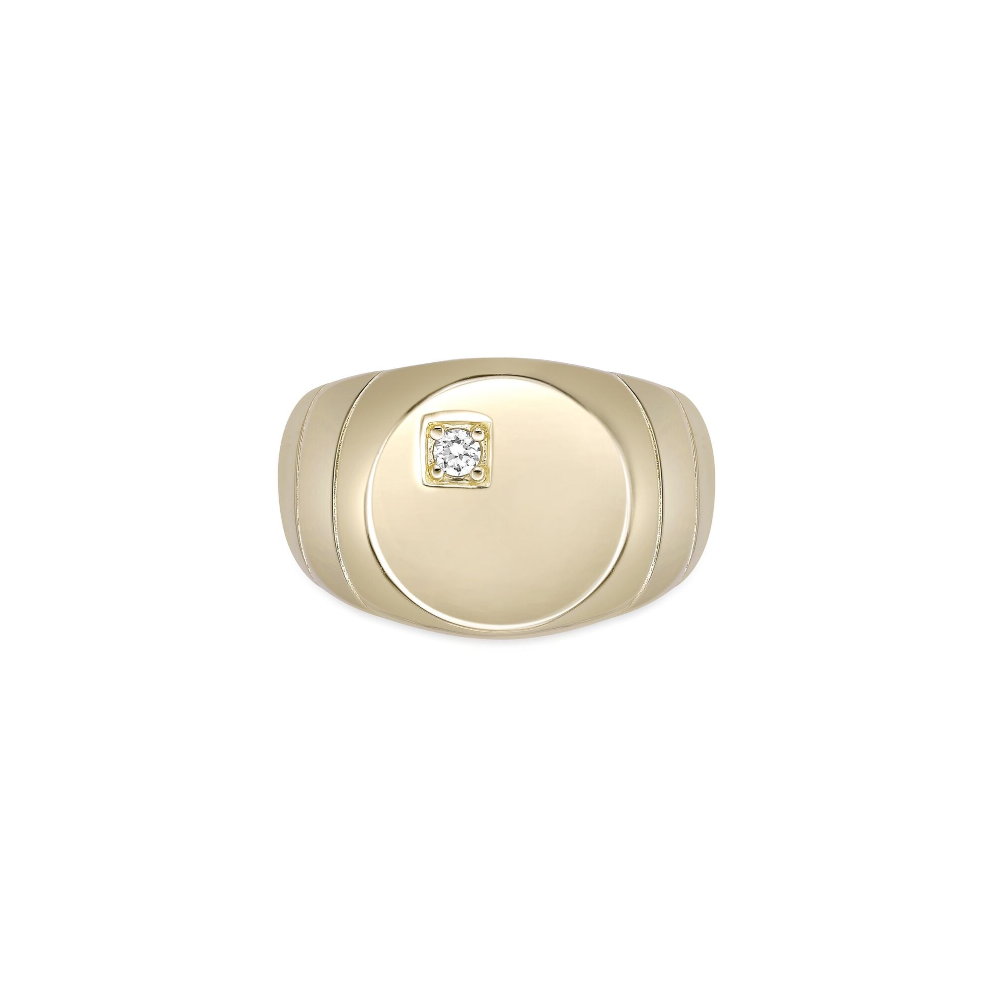 Lab Grown Diamond Chunky Signet Ring