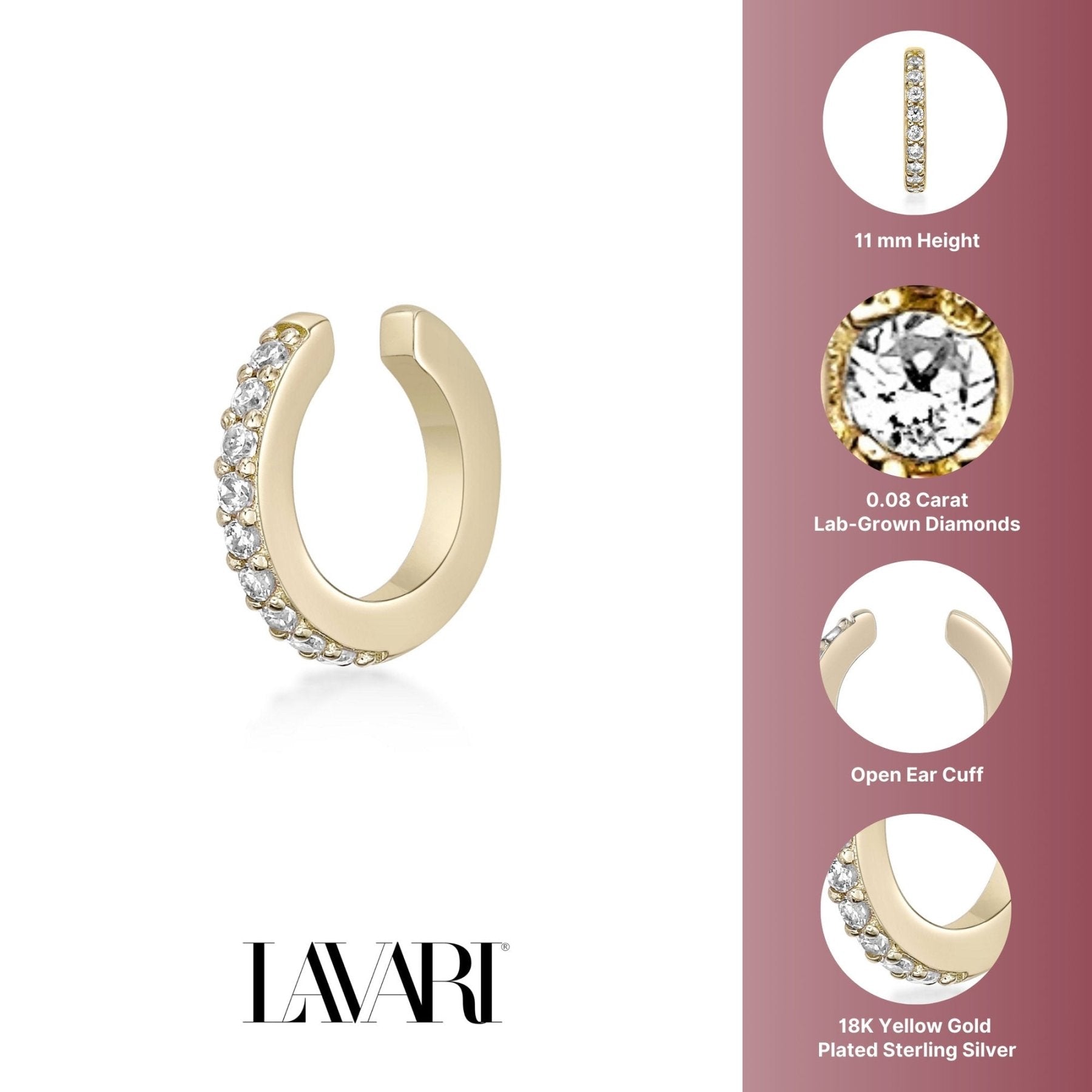 Lab Grown Diamond Classic Ear Cuff