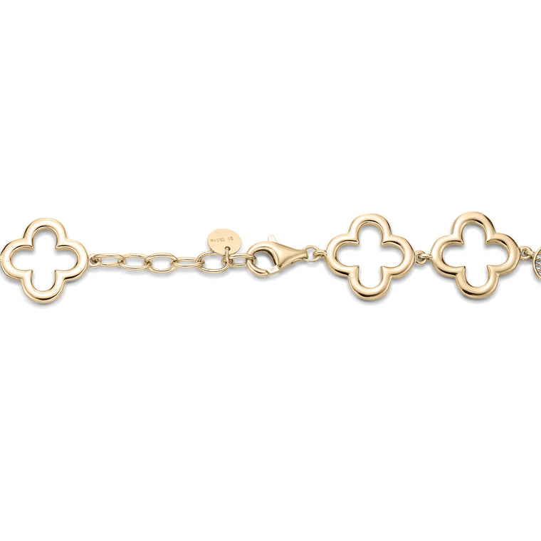 Flora Grand Halo Nine-Station Flower Bracelet