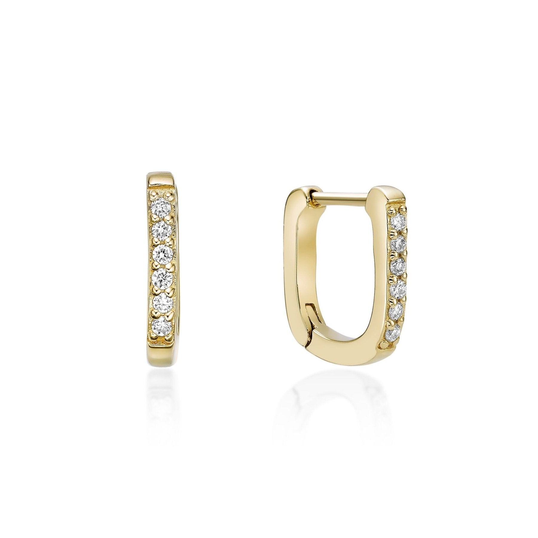 Lab Grown Diamond Rounded Huggie Earrings
