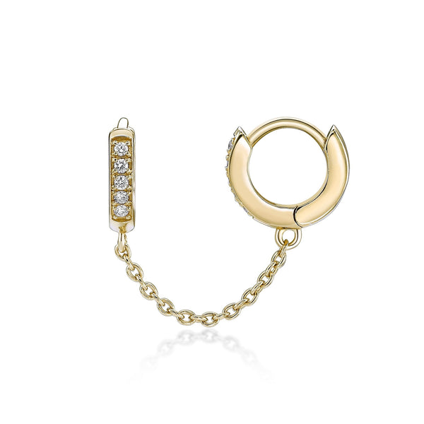 Chain Double Huggie Earring