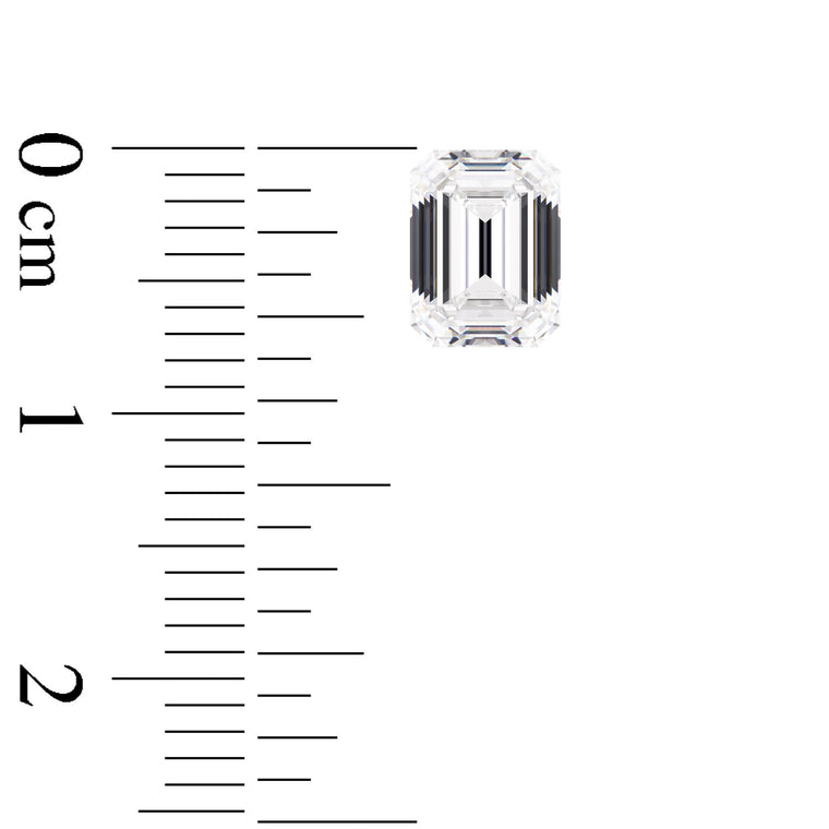 IGI Certified Emerald Cut Lab Grown Diamond (D-F Color VS1-VVS2 Clarity)