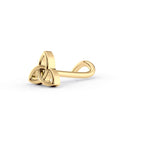 14K Celtic Knot Curved Nose Ring - 20G