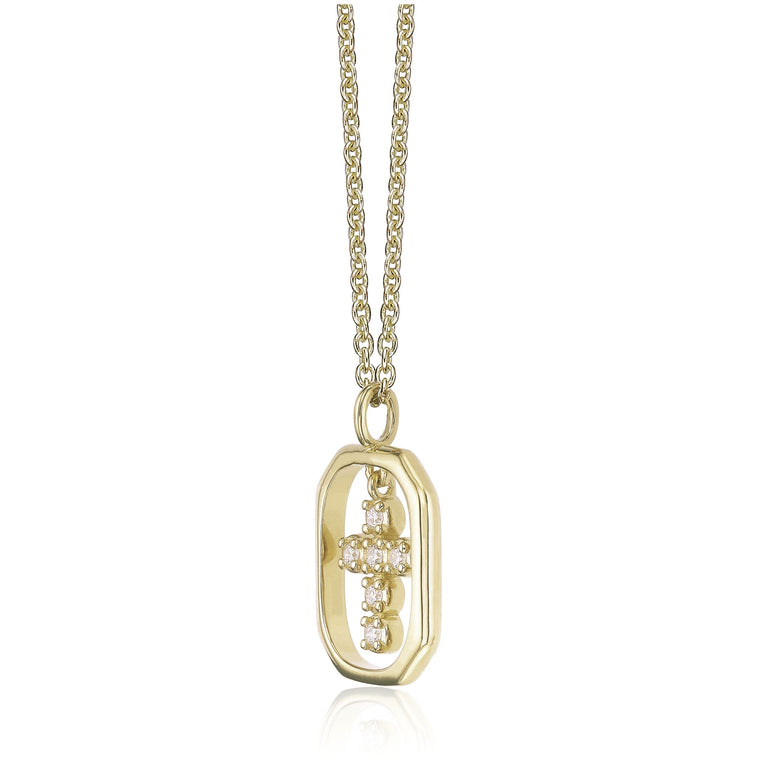 Square Cross Pendant Necklace