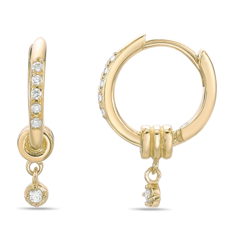 Dangle Huggie Earrings