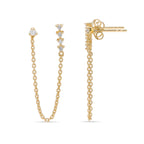 Double piercing dangle Earrings
